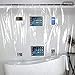 Domus Home Clear iPad Mount Liner-12 Touch-sensative Waterproof Shower Curtain with Phone Pockets-EVA Material 72x72 with 12 Hooks, 180CMX180CM