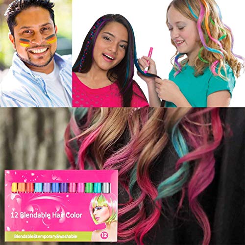 Mojidecor Hair Chalk For Kids Girls Temporary Hair Chalks Colour