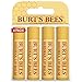 Burt's Bees 100% Natural Moisturizing Lip Balm, Beeswax, 4 Tubes in Blister Box