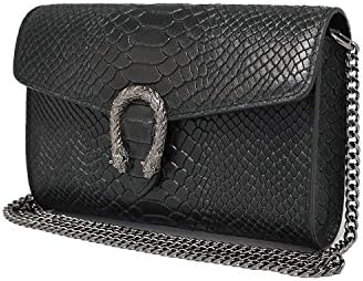 RACHEL Italian cross body chain bag, designer evening purse, flap bag, suede genuine leather