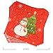 141 Piece Christmas Party Set Including Plates, Cups, Spoons, Forks, Knives, Napkins, and Tablecloth, Serves 20