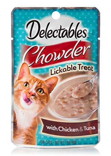 Delectables Chowder Lickable Wet Cat Treats - Chicken & Tuna - 12 Pack