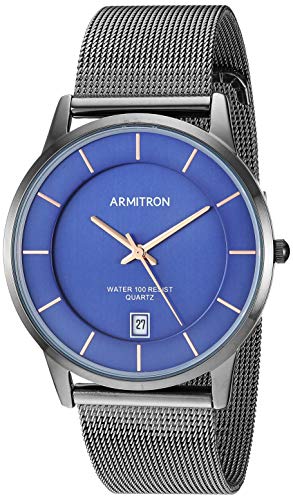 Armitron Men's Quartz Metal and Stainless Steel Dress Watch, Color:Grey (Model: 20/5123NVDG)