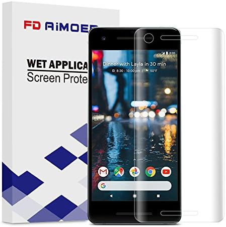 Google Pixel 2 Screen Protector [2-Pack] - FD AIMOER Wet Applied Screen Protector for Google Pixel 2 with [Case Friendly] [Bubble-Free] [Not Glass]