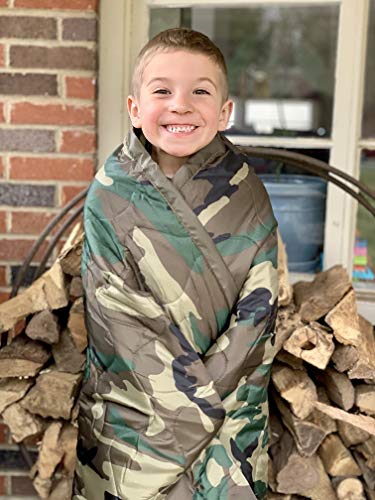 HighSpeedDaddy HSD Mini Woobie Military Style Poncho Liner Kids Baby Blanket (Woodland, Toddler) - Thumbnail 3