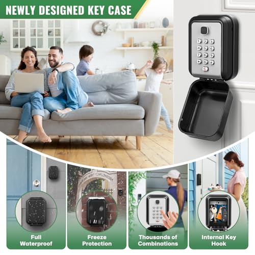 Outdoor Waterproof Key Box Combination Key Box Key Box with Code Large Security Box for Keys Wall for Home School Factory