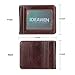 IDEAWIN Bifold Front Pocket Leather Wallet Spring Money Clip RFID Blocking
