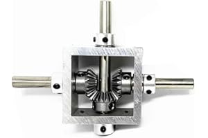 PGFUN 1:1 Right Angle Bevel Gearbox 1 Module 20 Teeth 90° Angle Drive Steering Gear Device Simple Mechanical DIY Module with 6mm Shaft