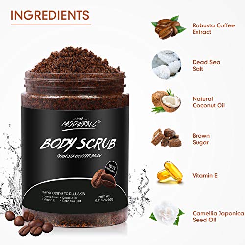 Coffee Exfoliating Booty Body Scrub with Natural Organic Brown Sugar