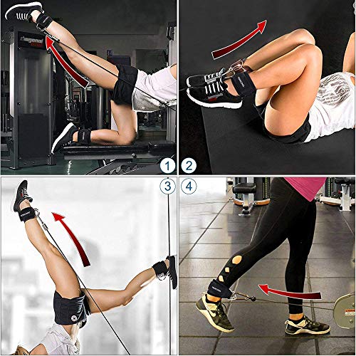 Neato Tek Fitness Ankle Straps for Cable Machines and Resistance Band Plus Carry Bag,Padded Fitness Wrist Cuff for Weightlifting and Workout, Fitness Equipment for Legs, Abs, Hips & Glutes