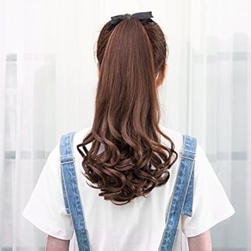 Amazon Com Japurchased Lifelike Pony Tail Wig Long Curly Hair