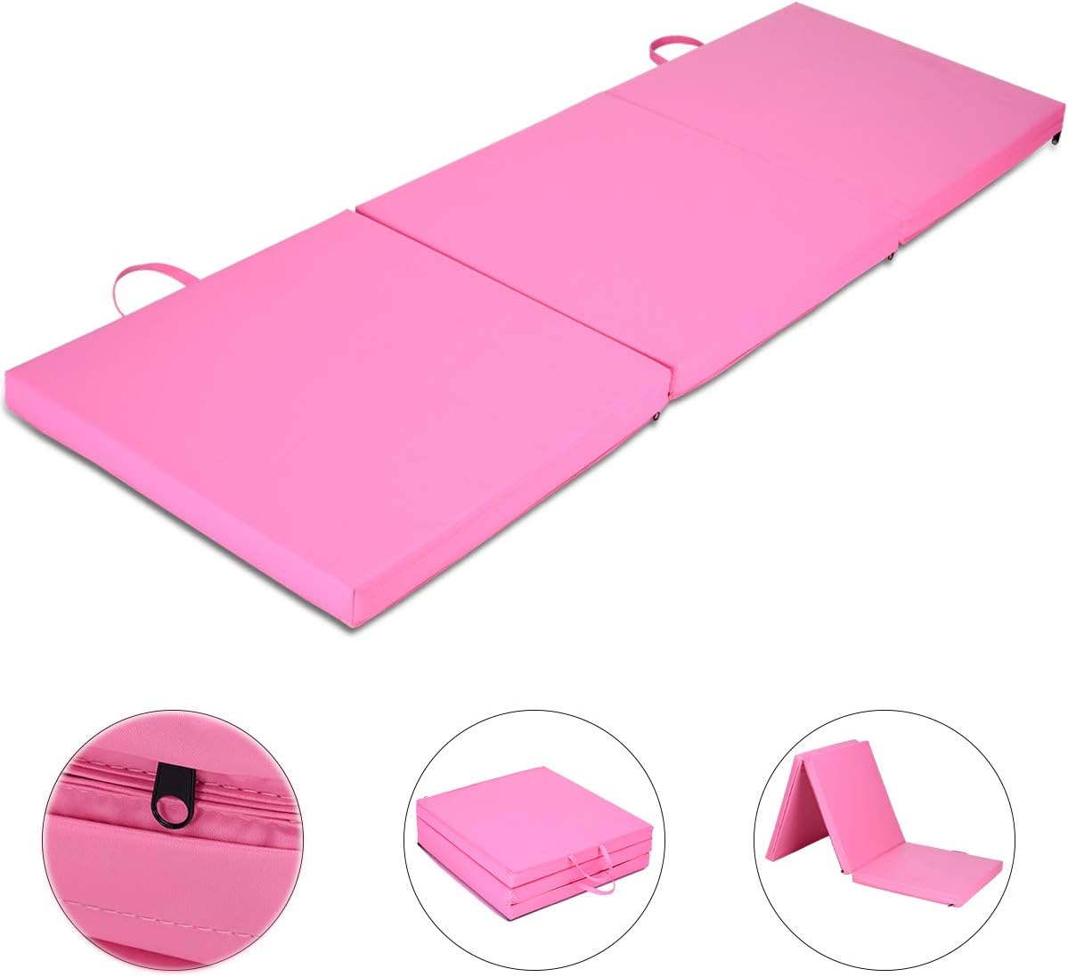 Giantex 6'x2' TriFold Gymnastics Mat with Carry Handles