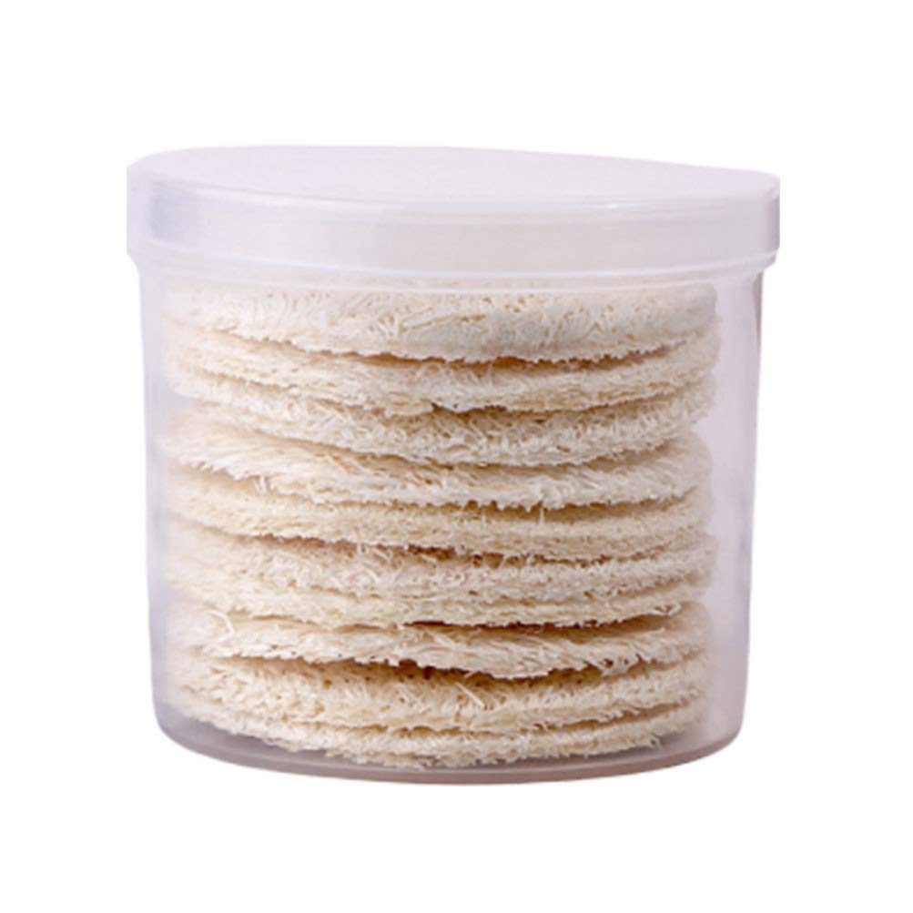 Minkissy Loofah Pads Exfoliating Scrubbing Sponges Reusable Makeup Remover Pads for Face Cleansing, Massage, Pore Exfoliating, Makeup Removal 11Pcs