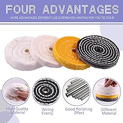 Swpeet 7Pcs 4" Buffing Polishing Wheels Polish Pad