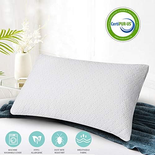 ONIREACO Shredded Memory Foam Bed Pillows for Sleeping,Queen Size