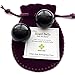 Kegel Exercisers 2-pcs Set, Undrilled,1.2' Diameter, Black Obsidian Gemstone, for Kegel Exercises to Train and Strengthen Pelvic Floor Muscles to Counter Urine Incontinence