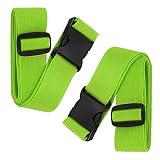 BlueCosto Luggage Strap Suitcase Belts Travel Accessories, 2-Pack, Green