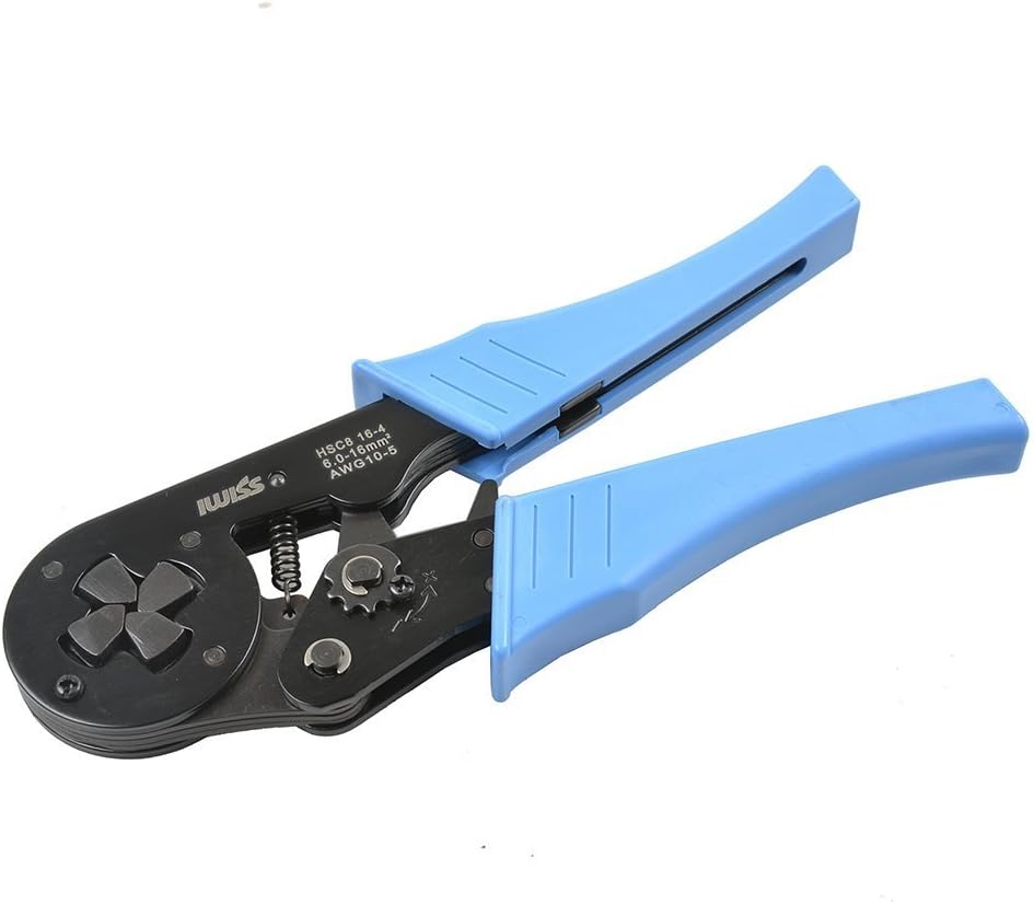 IWISS HSC8 16-4 Mini Self-adjustable Hand Crimping Tools for Terminal AWG 10-5 (6.0-16mm²) Cable End-sleeves