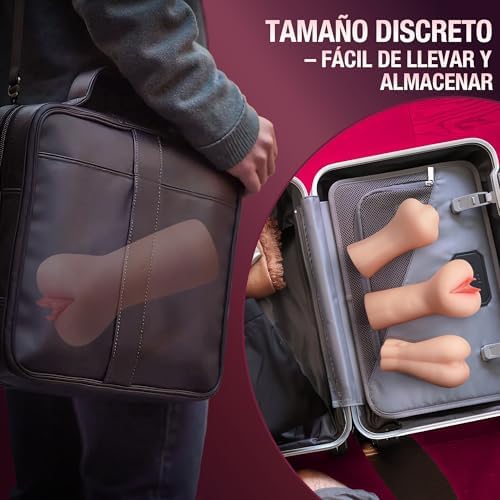 Conjunto de Masturbador Masculino de 3 Peças, Brinquedos Sexuais em TPE Macio Homem