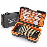 Drill Bits set, TACKLIFE DB01 Titanium Drill Bit Set 25 pcs-20pcs HSS Twist Drill Bits for Steel, Wood, Plastic,5 Spade Drill Bit Set for Wood,Advanced Set with Moulded Display Carry Case