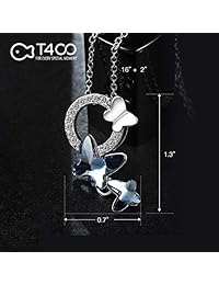 T400 Jewelers collar "atrapasueños" con mariposa y cristales Swarovski, regalo de amor, aleación, Azul, 1780207