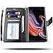 AMOVO Case for Galaxy Note 9 [2 in 1] Samsung Galaxy Note 9 Wallet Case [Detachable Folio] [Vegan Leather] [Wrist Strap] [Card Slot] [Kickstand] Note 9 Flip Case with Gift Box Package (Note 9, Black)