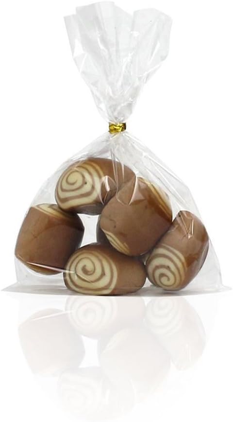 MoloTAR || 100 Pcs 10 in x 6 in(1.4mil.) Clear Flat Cello Cellophane Treat Bags Good for Bakery, Cookies, Candies,Dessert with one random color Twist Ties, 6" x 10": Kitchen & Dining