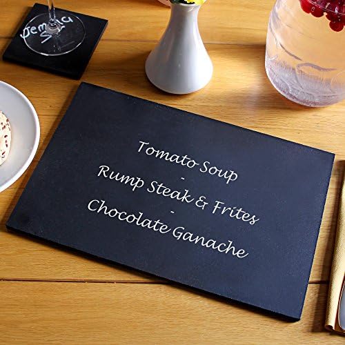 Chalkboard Dining Placemats 20 x 30cm - Set of 4 - Blackboard Table Mats for Chalk Writing