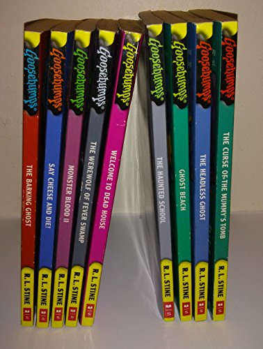 Goosebumps Book Set (New Cover Collection): Say Cheese and Die; Welcome to the Dead House; Monster Blood 2; the Haunted School; Curse of the Mummy's Tomb; Headless Ghost; the Barking Ghost; the Werewolf of Fever Swamp (Book Sets for Kids: R.L Stine Goosebumps)