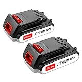 Energup [Upgraded] 2 Pack 20v 2500mAh Lithium-Ion Replacement Battery for Black&Decker LBXR20 LB20, LBX20 Cordless Tool Battery
