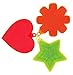Jalousie Silicone Sponge Scrubber for Dishwashing, Kitchen Bathroom Cleaning (Heart)
