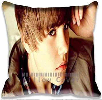 Justin Bieber Singer Young Cotton and Polyester Zippered Pillow Cases Throw Covers Decorative Cushion Covers 18x18 lnch