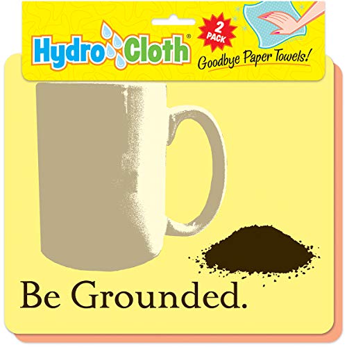 Fiddler's Elbow Be Grounded | Eco-Friendly Sponge Cloths | Reusable Swedish Dish Cloths | Set of 2 Printed Sponge Cloths| Kitchen, Bath, auto | Replaces 30 Rolls of Paper Towels | Machine Wash