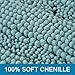 H.VERSAILTEX Bath Rugs for Bathroom Non Slip Bath Mats Extra Thick Chenille Striped Bath Rug Runners 47