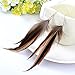 Lureme Bohemian Style Brown Feathers Dangle Earrings (02004756) (Brown)