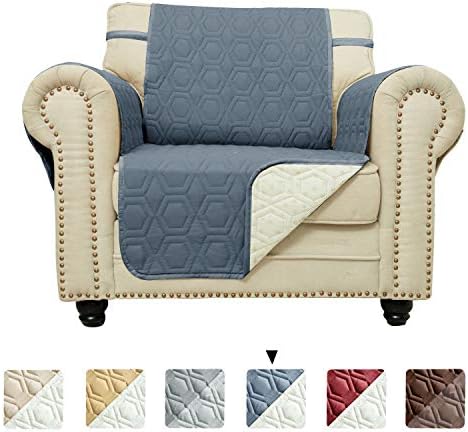 Chenlight Chair Slipcover Furniture Protector Slip Resistant Water Resistant Stain Resistant Machine Washable Sofa Cover for Kids Children Pets Dog Cat(Chair:Blue)