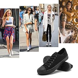 White Sneakers for Women Low Top Canvas Shoes