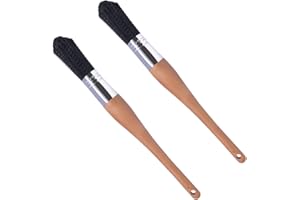 Wesquer Parts Cleaning Brush Home and Auto Use Parts Cleaner Brush Solvent Brush for Cleaning Auto Engine Parts, Clean Motors, Metal Parts, Machinery (Balck 2pcs)