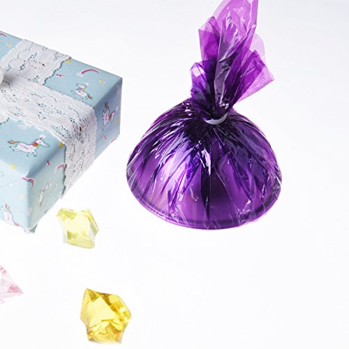 Outus Cello Sheets Cellophane Wraps, 8 x 8 Inch, 8 Colors, 104 Pieces