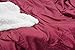 KritterWorld Pet Microplush Sherpa Snuggle Blanket, 50-Inch-by-60-Inch, Wine