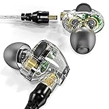 APIE Corded In-ear Headphones Earbuds Heavy Bass Noise Cancelling Earphones with Microphone