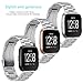 Aresh Compatible with Fitbit Versa Bands/Fitbit Versa 2 Bands, Stainless Steel Replacement Metal Strap Compatible with Fitbit Versa 2&Versa Lite Edition&Versa Special Edition (Silver)