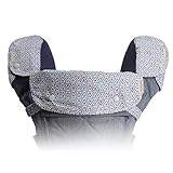 Bebamour Drool Teething Pad for Boy&Girl 3 Piece Set Fit Ergo, Babybjorn Most Baby Carrier,Gray