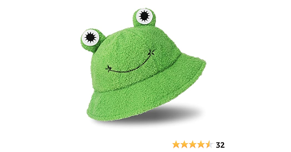 Whaline Plush Frog Hat Cute Green 
