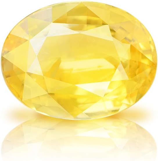 SriGem Natural Yellow Sapphire (Pukhraj) 6 carat pukraj / 6 ratti pukraj approx weight - CERTIFIED