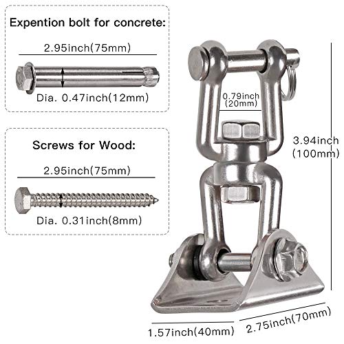 Toys Games Stainless Steel Swing Hook For Ceiling Wooden Porch