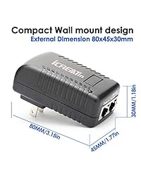 icreatin 48   54 V pared universal Inyector PoE IEEE802.3af Para La Mayoría De Cisco de apoyo adaptador de red Fuente de alimentación Polycom Aastra y más
