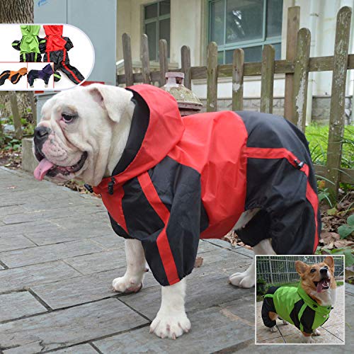 Lovelonglong Welsh Dog Hooded Raincoat, Dachshund Rain Jacket