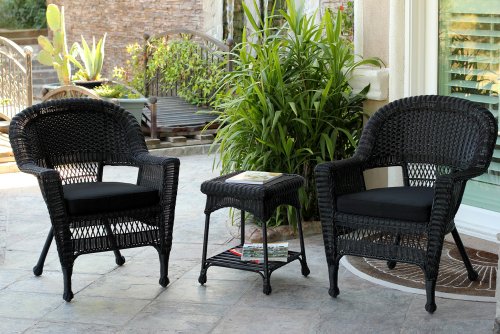 Jeco w00207_2-ces017 3 piece wicker chair and end table…