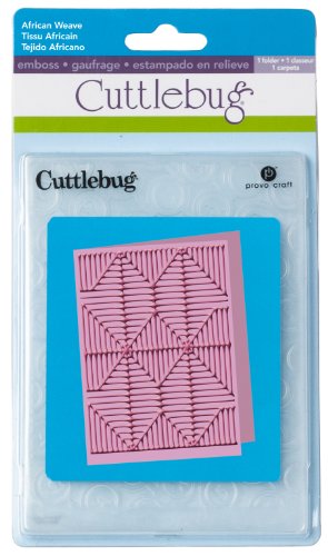 Cuttlebug 5-Inch by 7-Inch Embossing Folder, African Weave